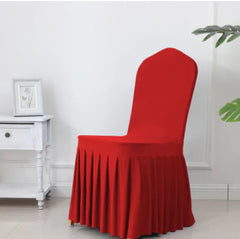 Chair Cover With Pleated Skirt