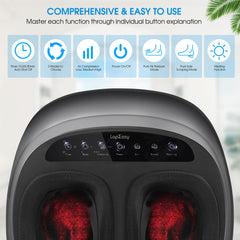 Upgraded Shiatsu Deep Kneading Electric Foot Massager With Heat.