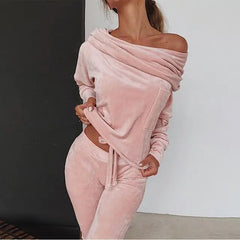 Off-the-Shoulder Pajama Set