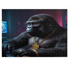 Cool Blinged-Out Gorilla Jigsaw Puzzle (30, 110, 252, 500 Piece)