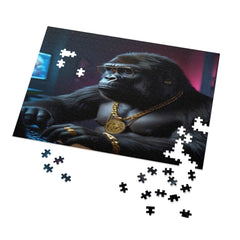 Cool Blinged-Out Gorilla Jigsaw Puzzle (30, 110, 252, 500 Piece)