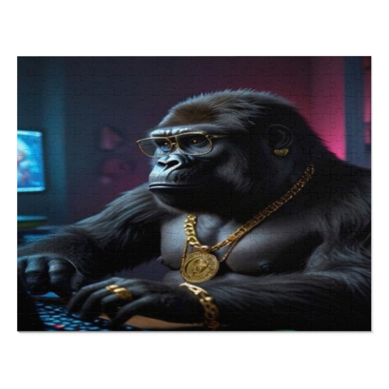 Cool Blinged-Out Gorilla Jigsaw Puzzle (30, 110, 252, 500 Piece)