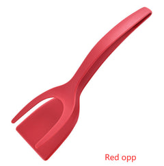 2 In 1 Grip And Flip Tongs Egg Spatula Tongs Clamp Pancake Fried Egg French Toast Omelet Overturned Kitchen Accessory