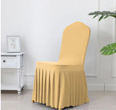 Chair Cover With Pleated Skirt