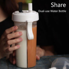 Double Straw Water Bottle