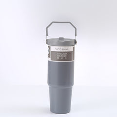 Portable Stainless Steel Travel Sports Water Bottle With Handle Cover & Coffee Tumbler.