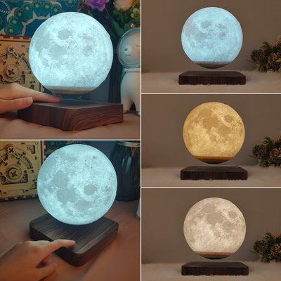 3D Magnetic Levitation Moon Lamp Night Light. Rotating Floating Led Moon Lamp