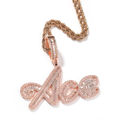 THE BLING KING Iced Out Baguette Cubic Zirconia Chain Necklace.