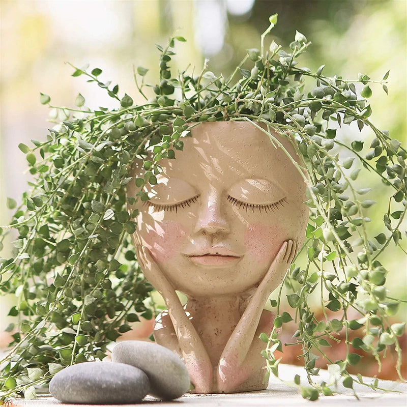 Face Head Flower Planter