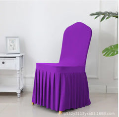 Chair Cover With Pleated Skirt