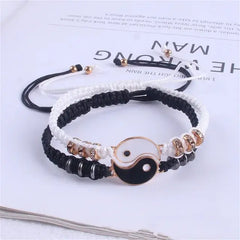 Yin Yang Couples Bracelets - Adjustable Cord