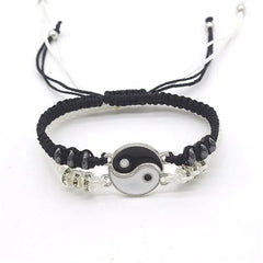 Yin Yang Couples Bracelets - Adjustable Cord