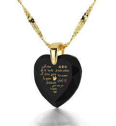 I Love You Necklace in 12 Languages