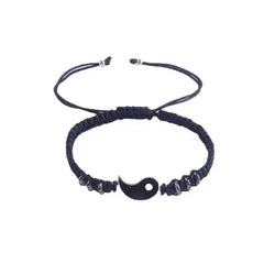 Yin Yang Couples Bracelets - Adjustable Cord