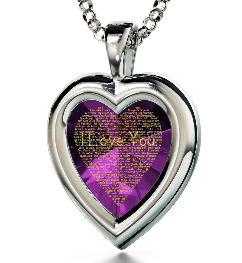 I Love You Necklace in 120 Languages