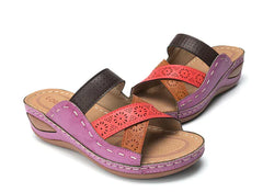 Cross Strap Slip-On Sandals