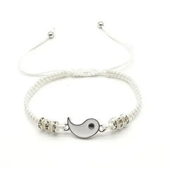 Yin Yang Couples Bracelets - Adjustable Cord