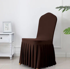 Chair Cover With Pleated Skirt