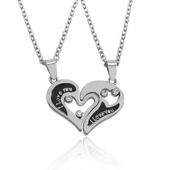 I Love You Best Friends / Couple Necklace Jewelry Puzzle Necklace