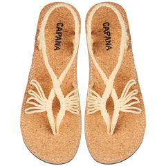 Handwoven Womens Rope Flat Strap Sandals