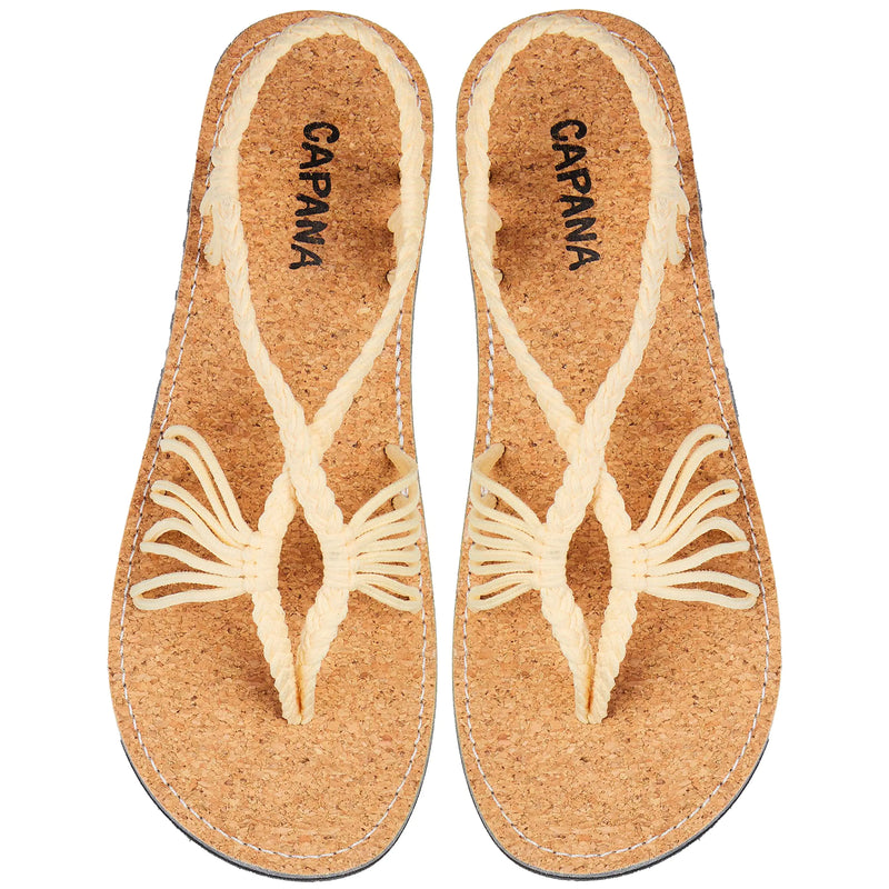 Handwoven Womens Rope Flat Strap Sandals