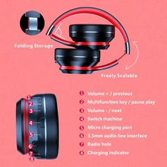 Bluetooth Foldable Over The Ear Gaming Headset
