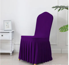 Chair Cover With Pleated Skirt