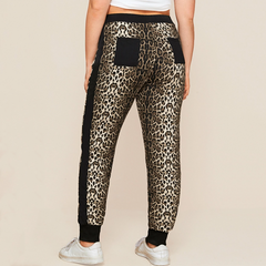 Plus Size Leopard Jogger Pants