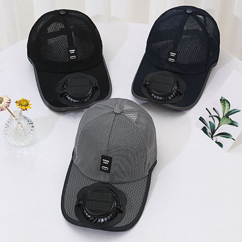 Solar Unisex Fan Hat With Breathable Mesh Sun Protection