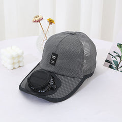 Solar Unisex Fan Hat With Breathable Mesh Sun Protection