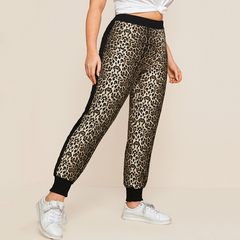 Plus Size Leopard Jogger Pants