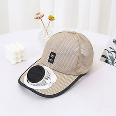 Solar Unisex Fan Hat With Breathable Mesh Sun Protection