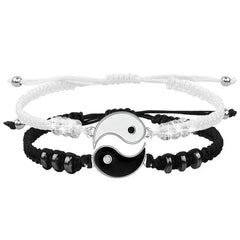 Yin Yang Couples Bracelets - Adjustable Cord