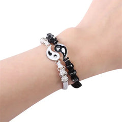 Yin Yang Couples Bracelets - Adjustable Cord