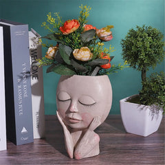 Face Head Flower Planter