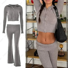 Cropped Top And Pants Set