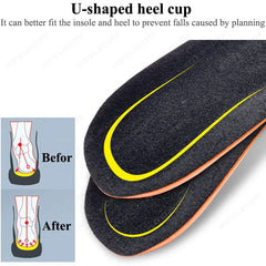 Orthopedic Half Insoles For Plantar Fasciitis Pain Relief. Heel Pad Supports Running. Soft Elastic Shock Absorption Heel Foot Insert