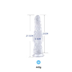 Transparent Crocodile Soft Dildo