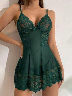 Sexy Lace See Through Dress Slip
