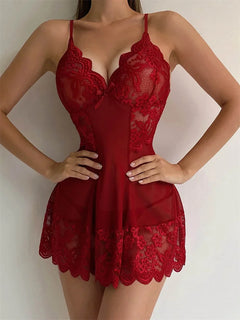 Sexy Lace See Through Dress Slip