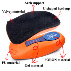 Orthopedic Half Insoles For Plantar Fasciitis Pain Relief. Heel Pad Supports Running. Soft Elastic Shock Absorption Heel Foot Insert