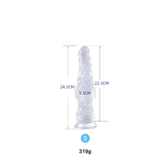 Transparent Crocodile Soft Dildo
