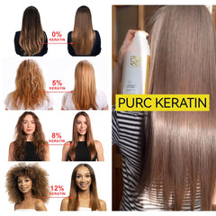 PURC 1000ml Keratin Hair Straightening & Smoothing Treatment For Curly Frizzy Hair. A Brazilian Keratin Professional Product