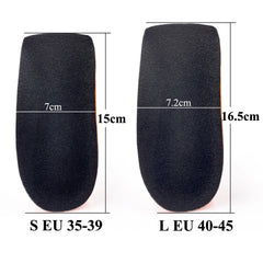 Orthopedic Half Insoles For Plantar Fasciitis Pain Relief. Heel Pad Supports Running. Soft Elastic Shock Absorption Heel Foot Insert