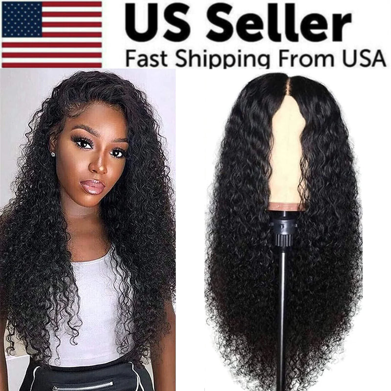 Brazilian Human Hair - Long Curly Lace Wavy Wig