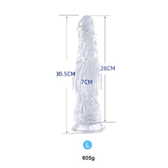 Transparent Crocodile Soft Dildo
