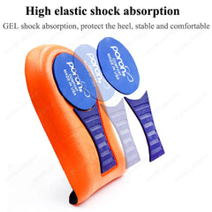 Orthopedic Half Insoles For Plantar Fasciitis Pain Relief. Heel Pad Supports Running. Soft Elastic Shock Absorption Heel Foot Insert