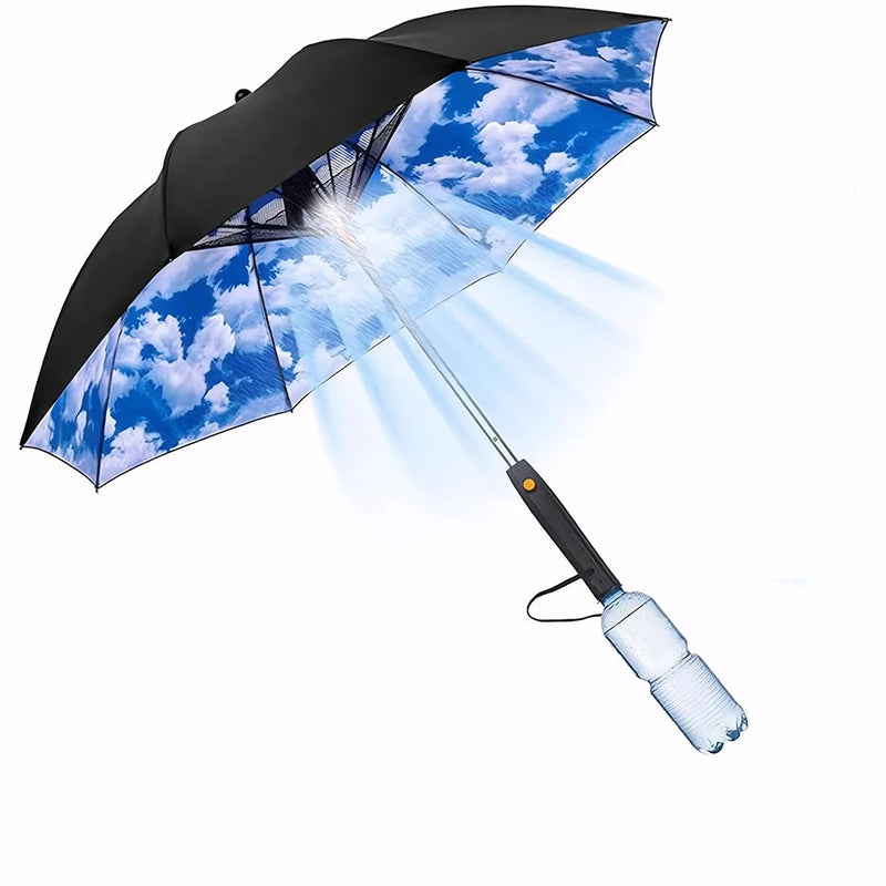 Portable 3-in-1 Umbrella With Fan And Sprayer