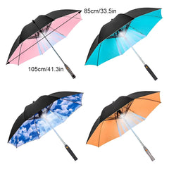 Portable 3-in-1 Umbrella With Fan And Sprayer