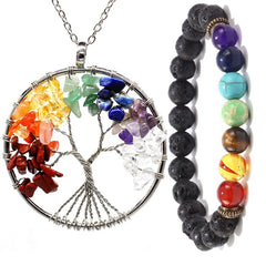 7 Chakra Tree of Life Pendant